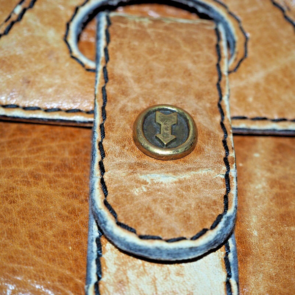 Vintage GOLDPFEIL CARACCIOLA (West Germany) Brown Leather Saddle Bag - Picture 10 of 16
